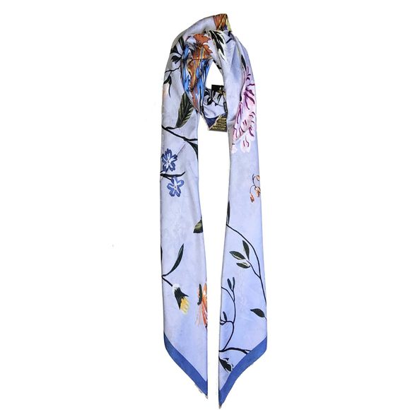 NWT Double Sided Silk Scarf 52"x52" Large Square Shawl Wrap XiangYunShal 2248 - Picture 10 of 11